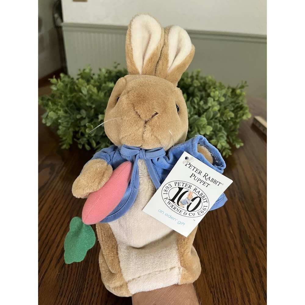 VINTAGE EDEN BEATRIX POTTER‎ PLUSH PETER RABBIT HAND PUPPET 12"  (P22)